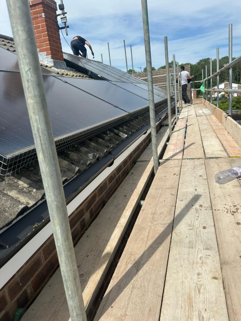 new gutters installed on a house